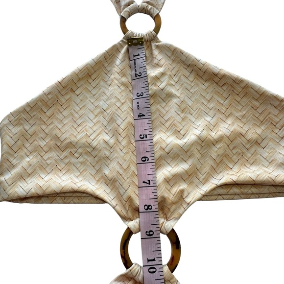 SAME LOS ANGELES Medium Olivia One Piece Swimsuit in Basket Weave Cutout Halter - Picture 10 of 12